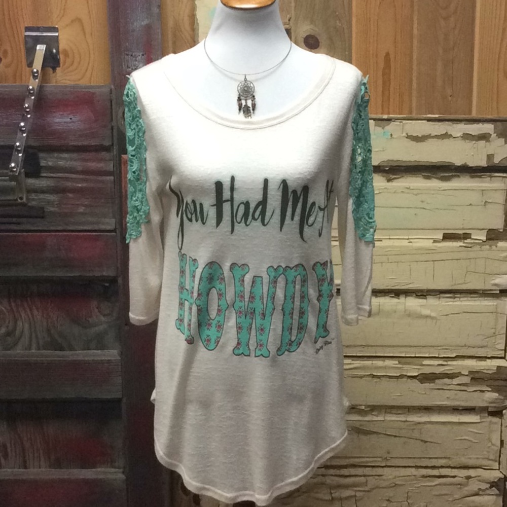 “You Had Me At Howdy” 3/4 Sleeve Tunic